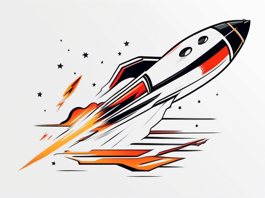 Rocket Tattoo A Rocket Tattoo Blasting Off Into The