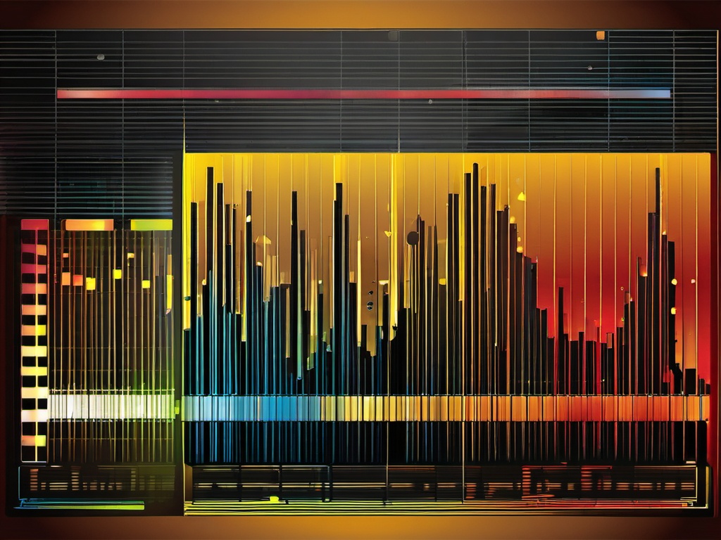 Music equalizer clipart - Music equalizer for sound adjustment,  color clipart, vector art