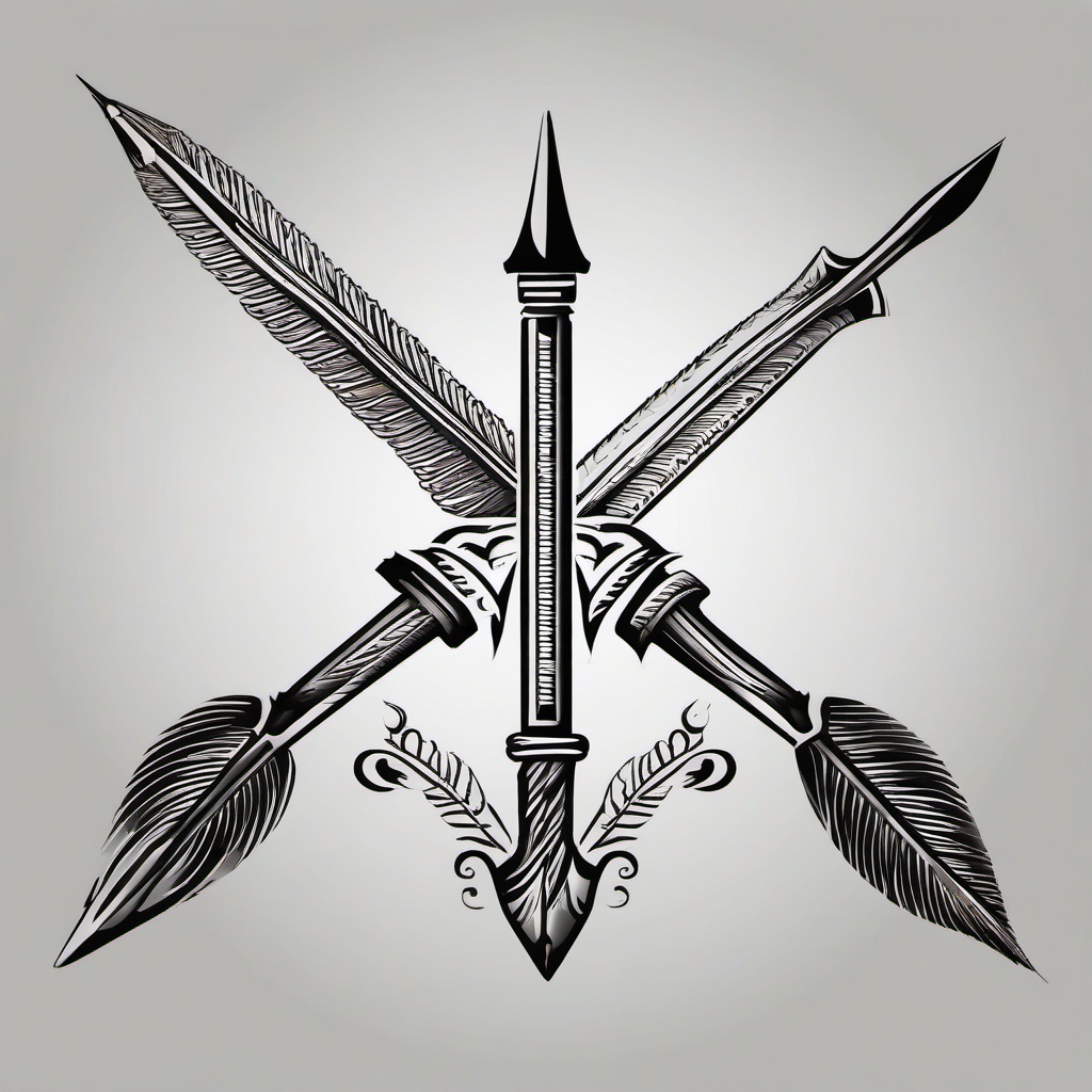 arrow tattoo with words  vector tattoo design