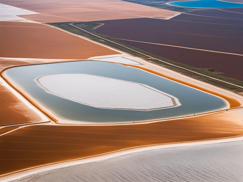 sicilian salt flats - create an artwork that showcases the unique beauty of sicilian salt flats, where salt pans create geometric patterns. 