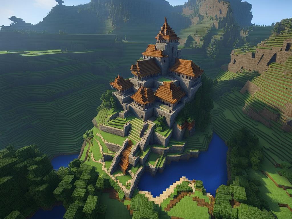 mountain fortress with winding tunnels and secret chambers - minecraft house ideas minecraft block style