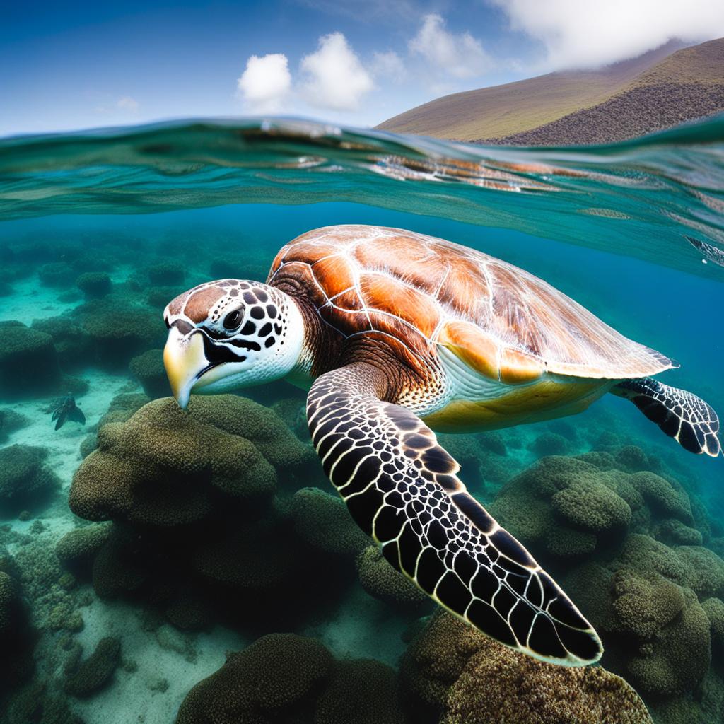 galápagos islands, ecuador - snorkels with graceful sea turtles and playful penguins. 