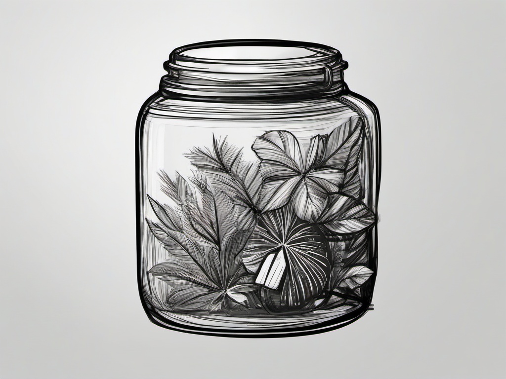 sketch of jar  minimal rough sketch scribbles,doodles,black and white