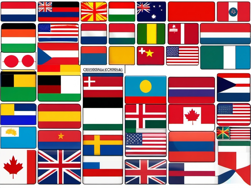 Clipart of a Flag - Flag icon representing countries and nationality,  color vector clipart, minimal style