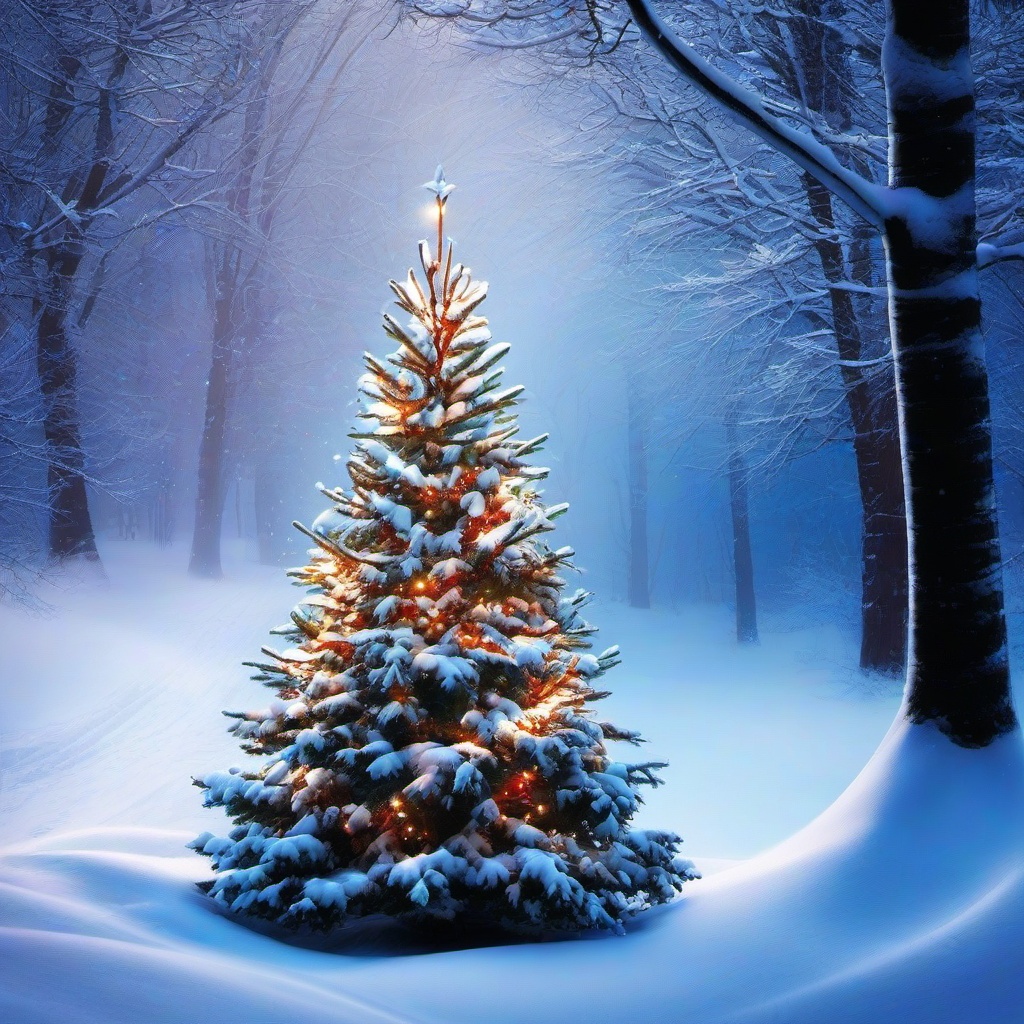 Snow Background Wallpaper - snowy christmas tree wallpaper  