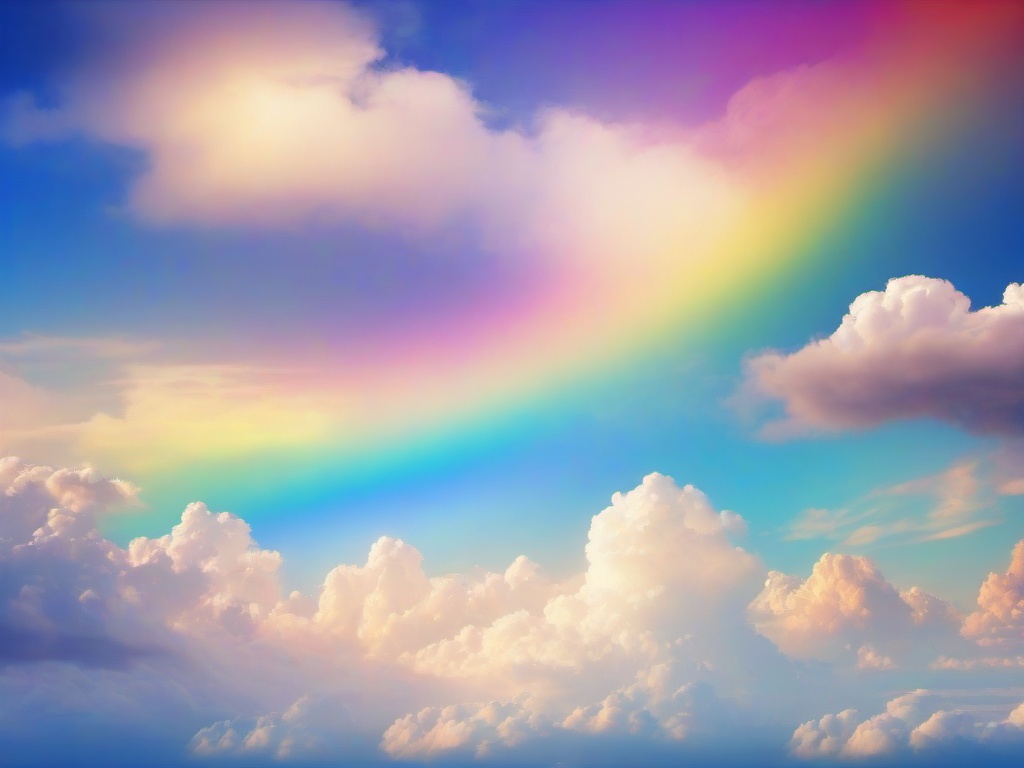 Sky With Rainbow Background  ,desktop background wallpaper