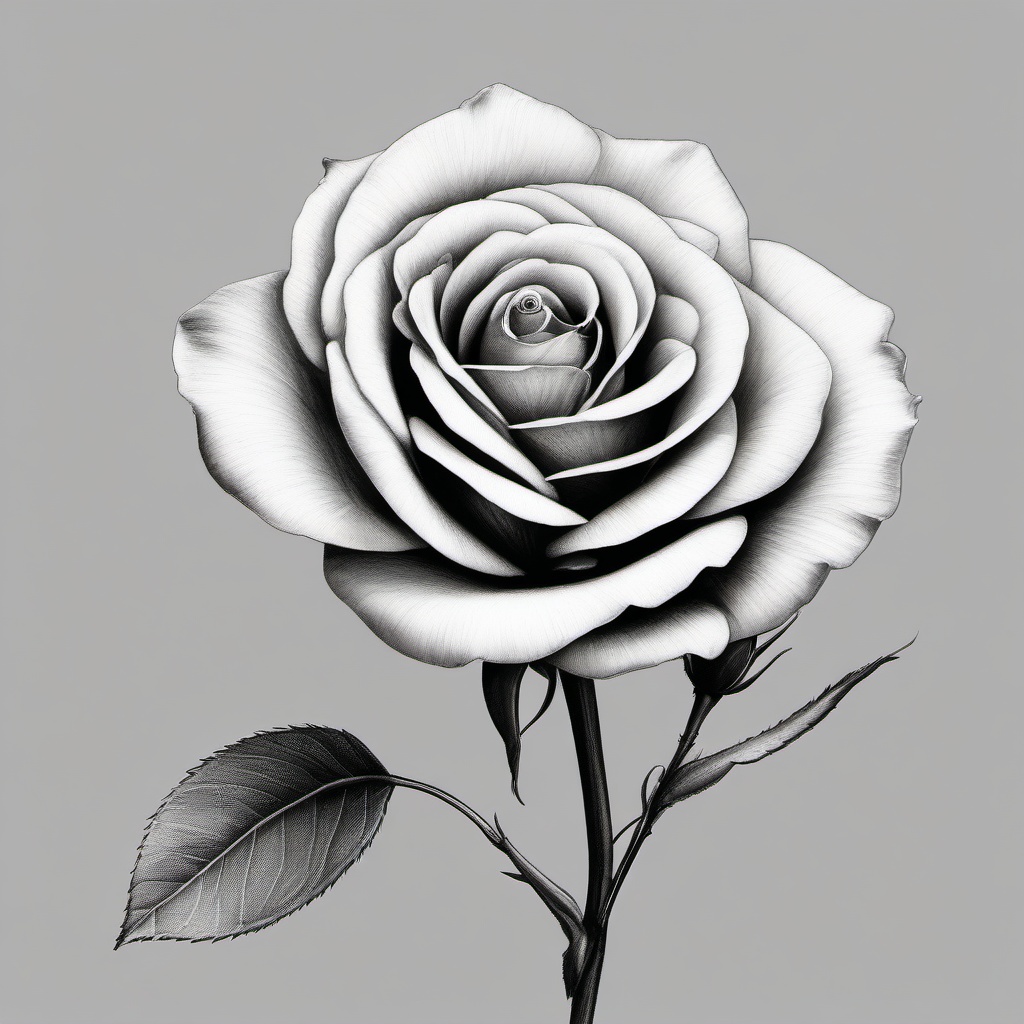 pencil drawing of a rose  minimal rough sketch scribbles,doodles,black and white