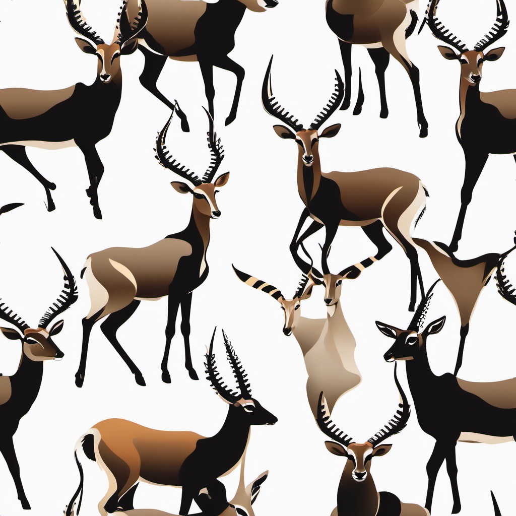 Gazelle clipart - Graceful antelope species found on the savannah, ,vector color clipart,minimal