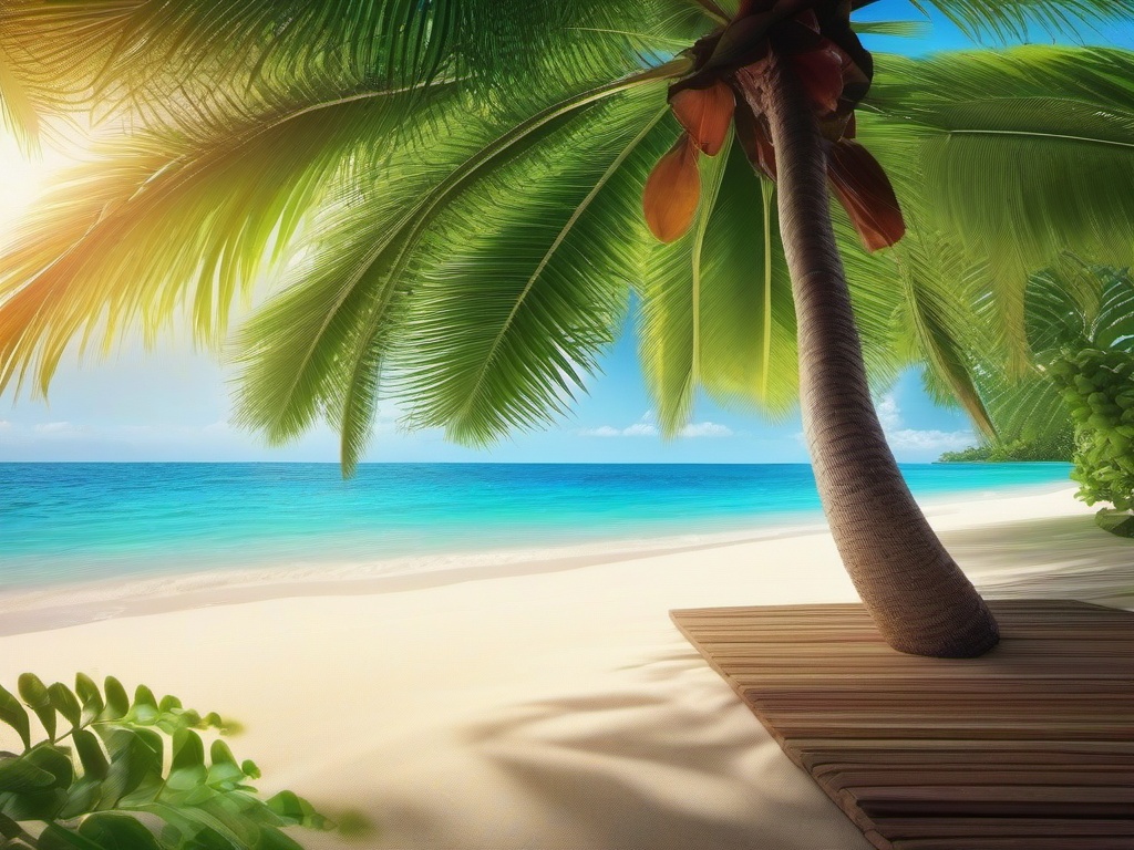 Tropical Beach Background - Scenic tropical beach.  background wallpaper