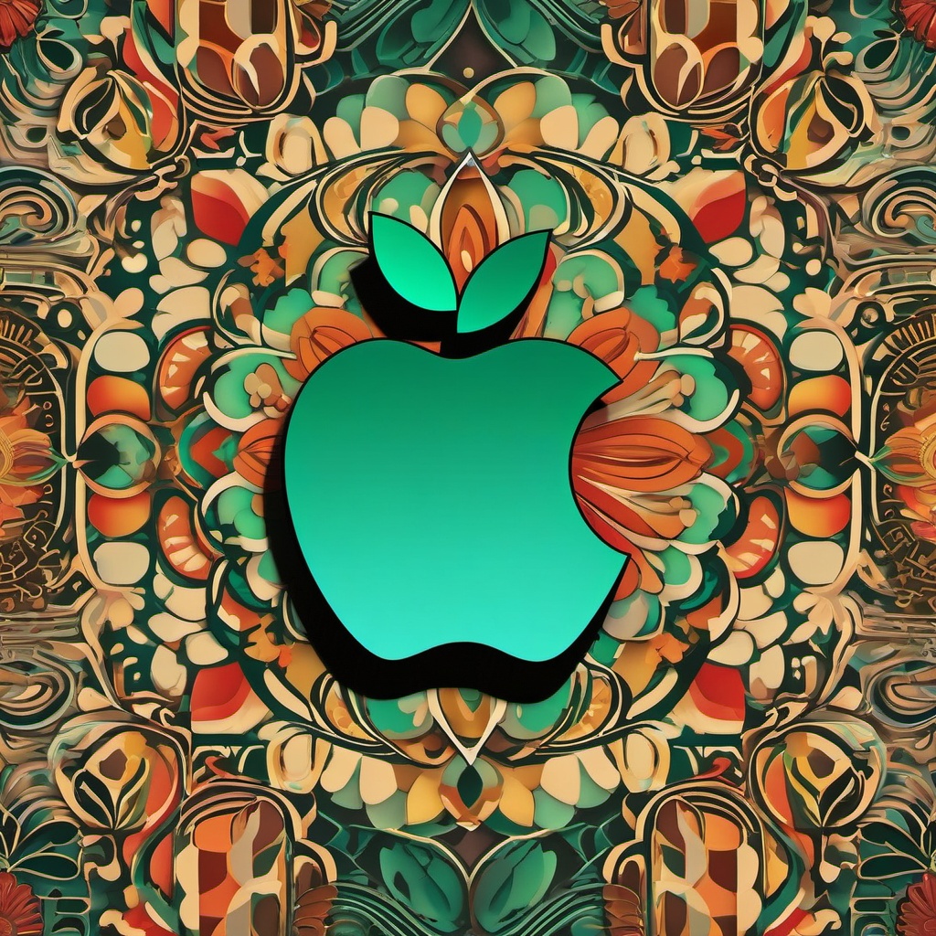 Apple Wallpaper - Iconic Apple Logo in Cupertino  wallpaper style, intricate details, patterns, splash art, light colors