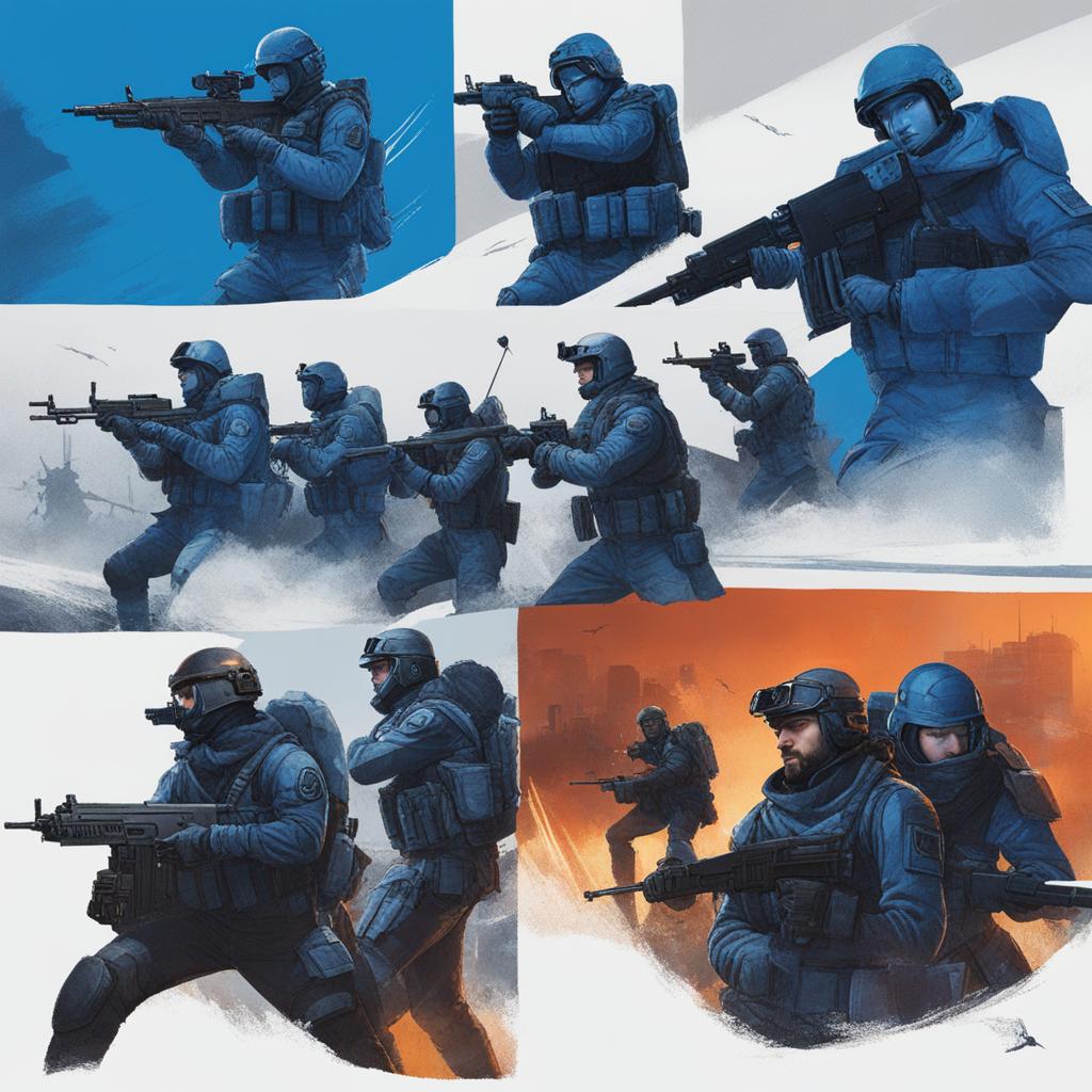 blue archive engages in tactical warfare with a team of heroes. 