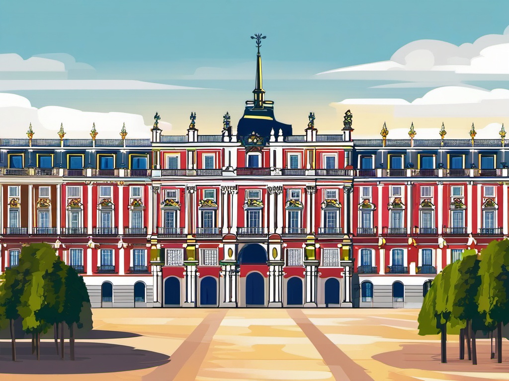 Madrid Clipart - Royal Palace Of Madrid And Plaza Mayor,