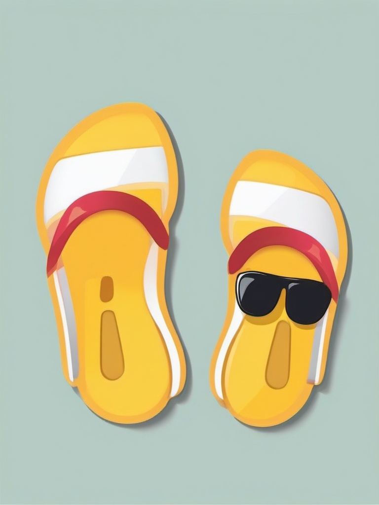 Foot Emoji Sticker - Stepping in style, , sticker vector art, minimalist design