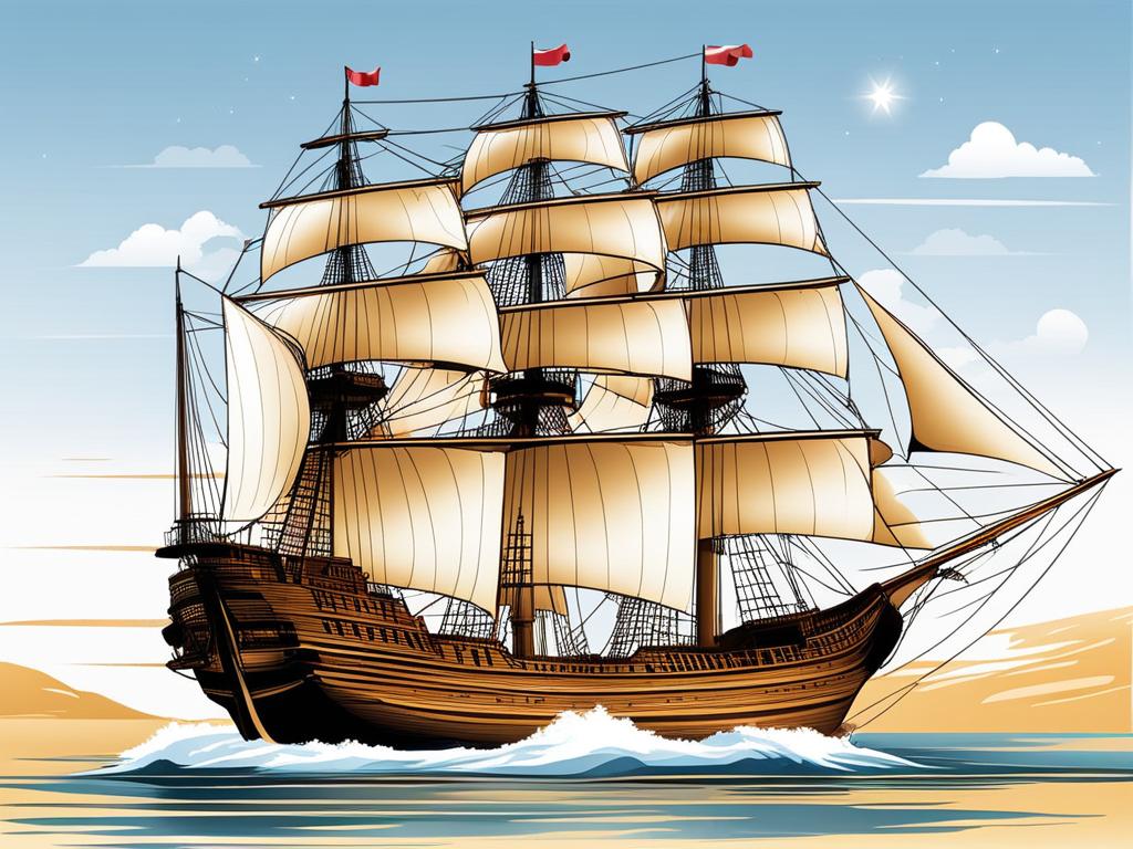 ship clipart - a majestic sailing ship, an emblem of exploration 