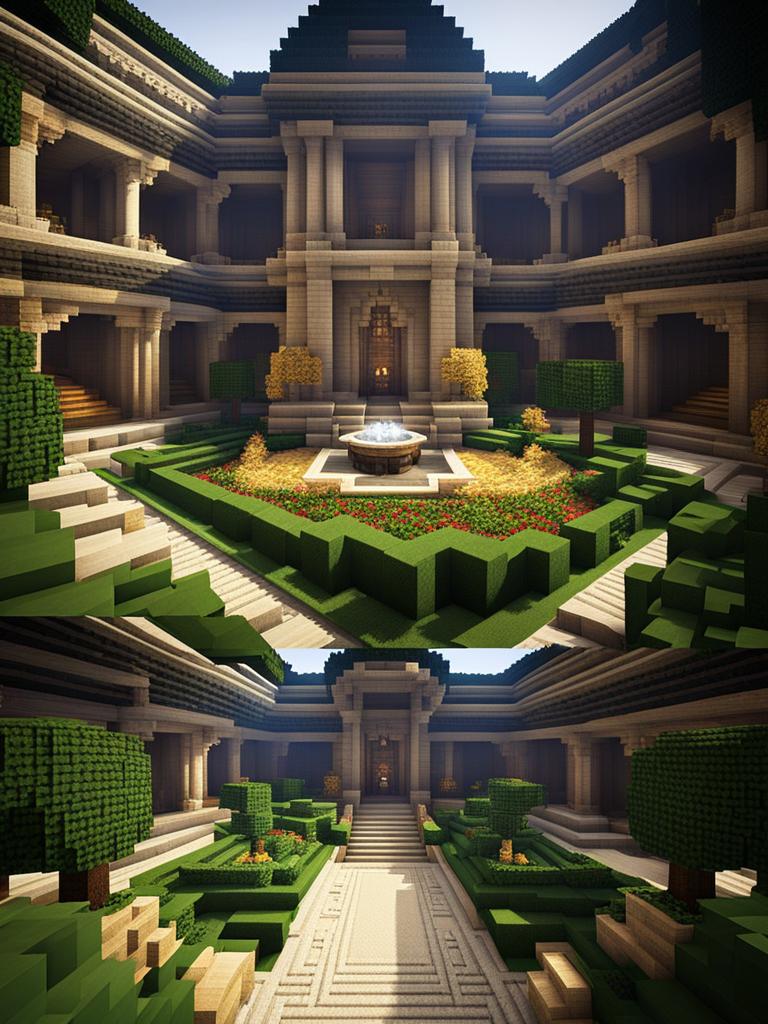 royal palace with grand chambers and lush gardens - minecraft house design ideas minecraft block style