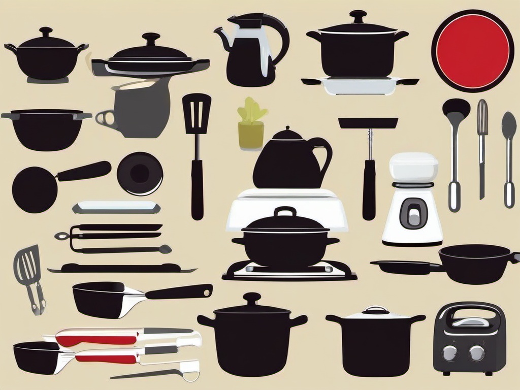 Cooking clipart - kitchen gadgets and tools  vector clipart