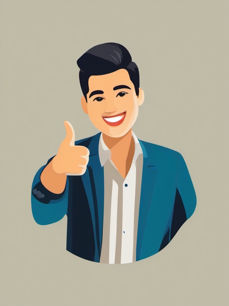 Thumbs Up clipart - happy person giving thumbs up  vector clipart