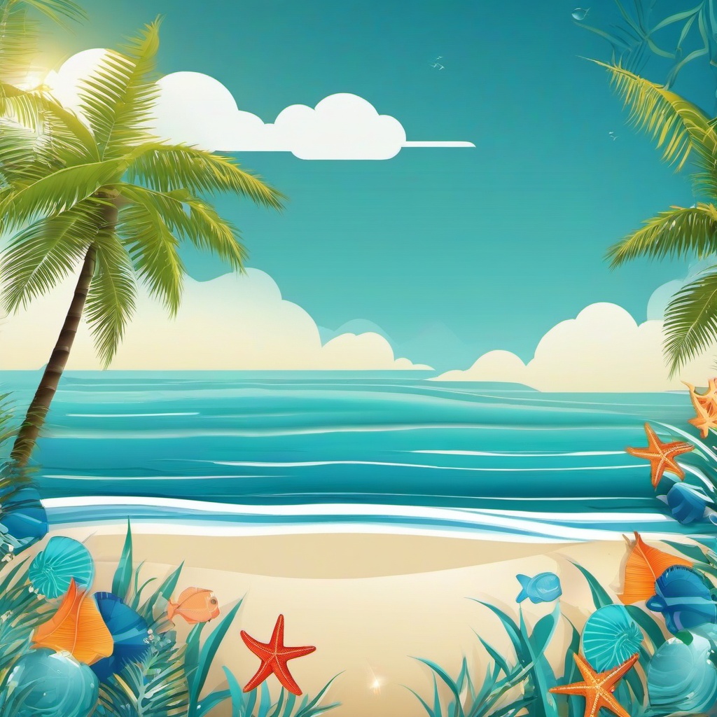 Beach Background Wallpaper - sea themed background  