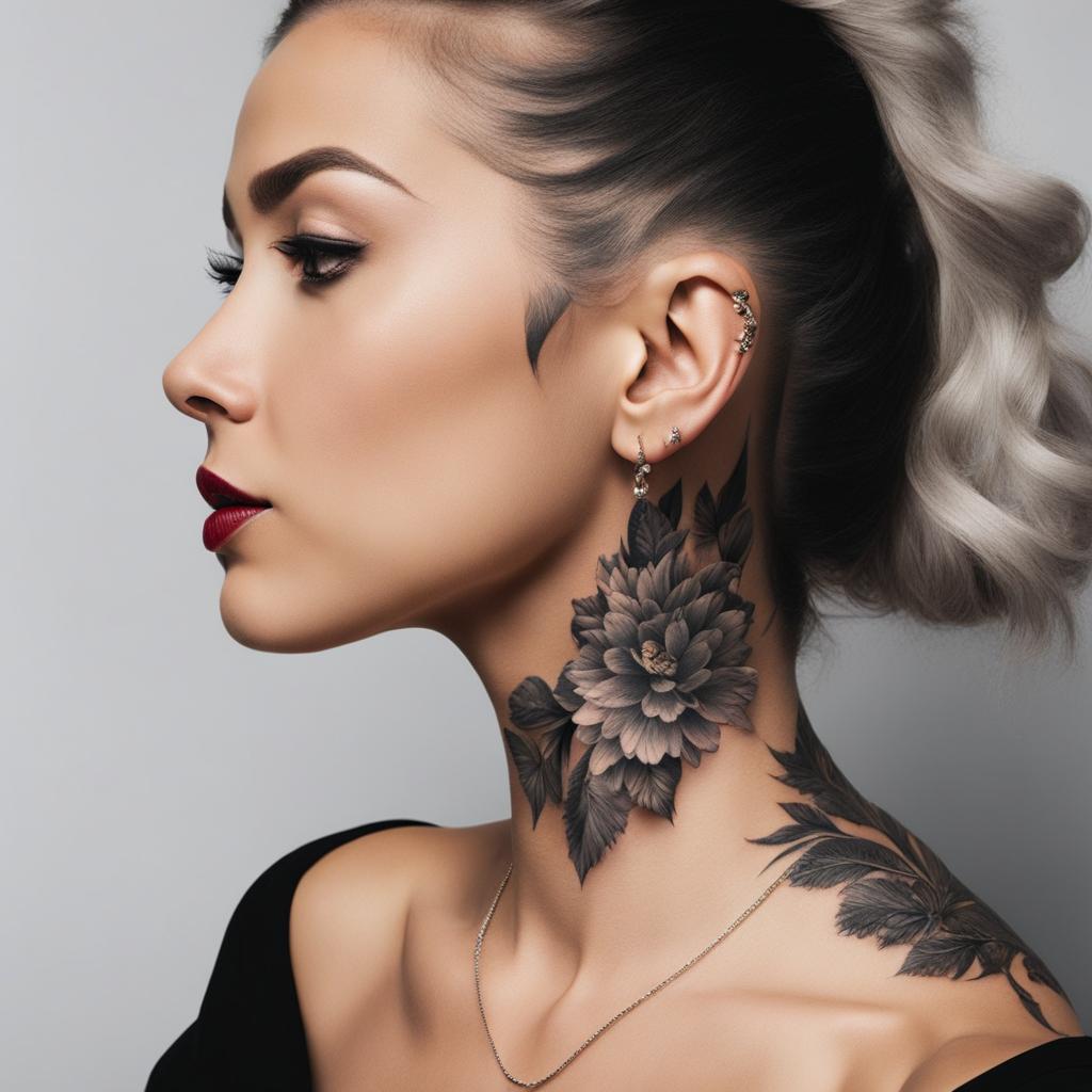 side neck tattoos, a trendy choice for those seeking a bold and unique ink placement. 