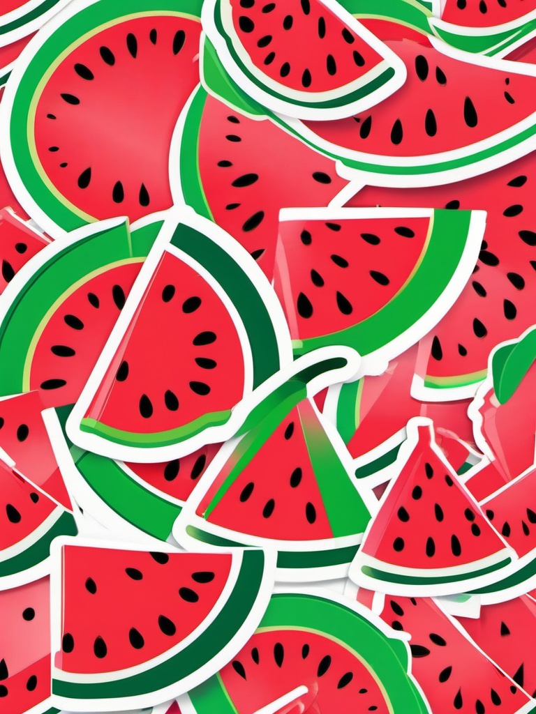 Watermelon sticker, Juicy , sticker vector art, minimalist design