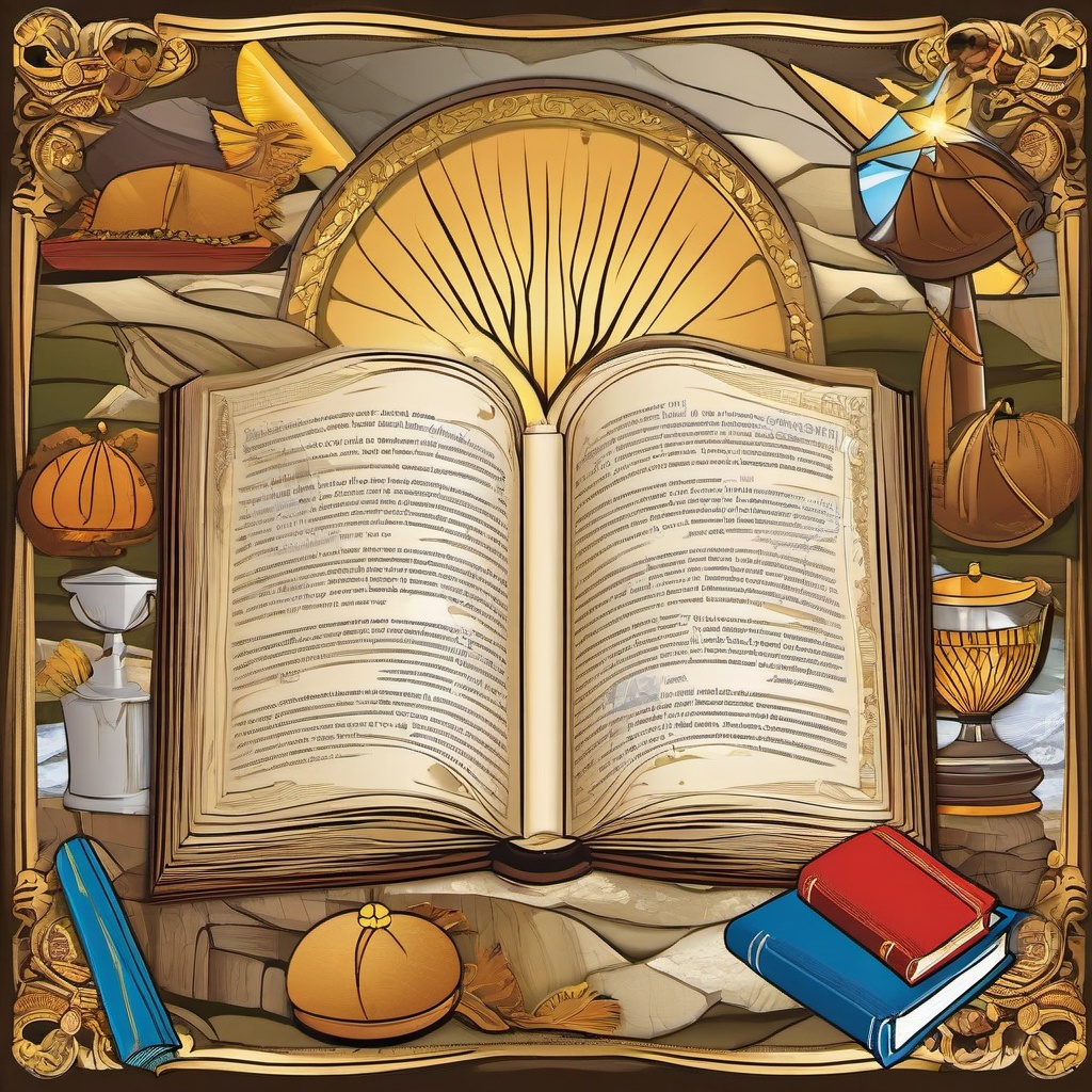 Bible clipart - Bible with illustrations of biblical stories  