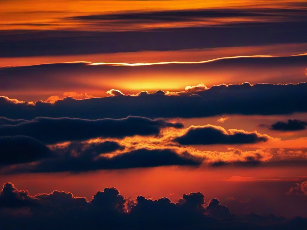 Sunset Wallpaper - Clouds glowing in evening light.  sunset background