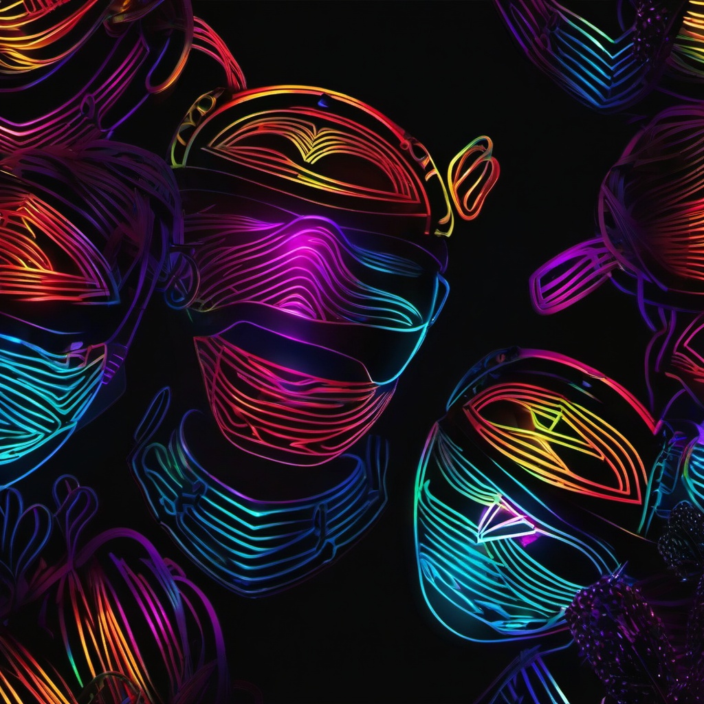 Neon Background Wallpaper - neon mask background  