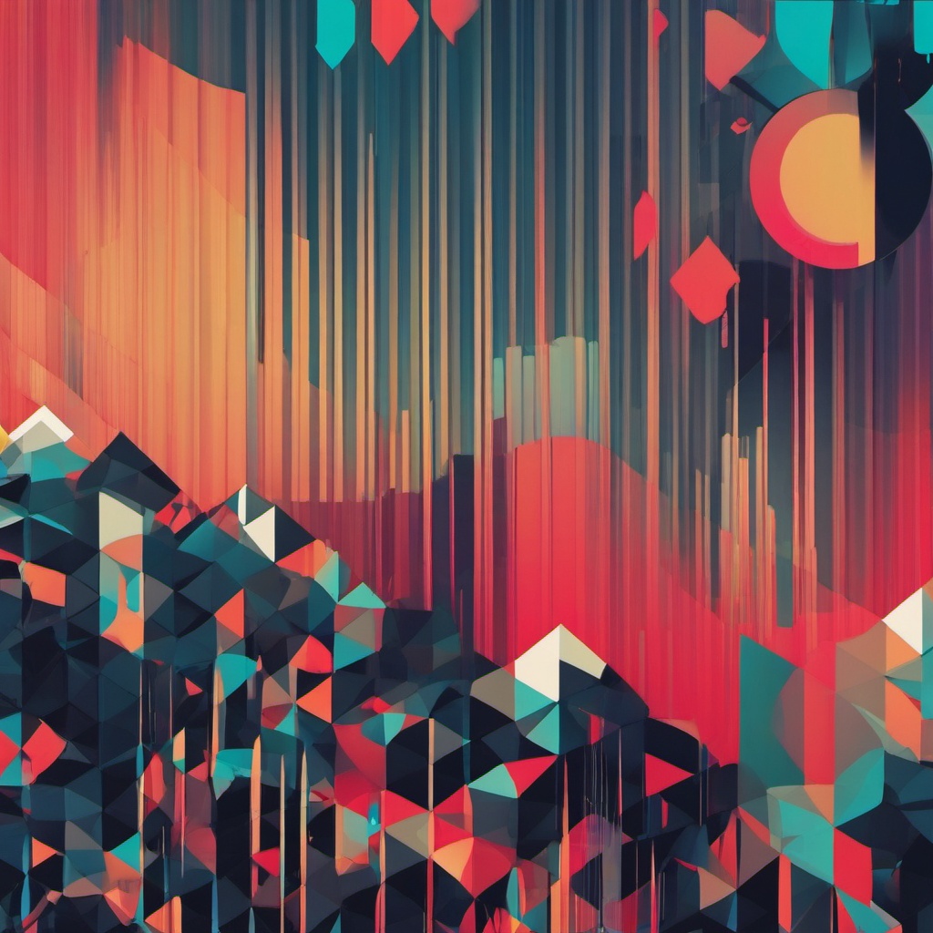 Aesthetic Computer Wallpaper - Minimalist Geometric Abstraction  intricate patterns, splash art, wallpaper art