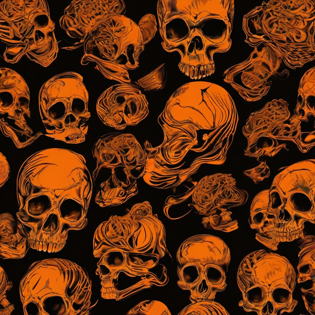 Orange Background Wallpaper - skeleton wallpaper orange  