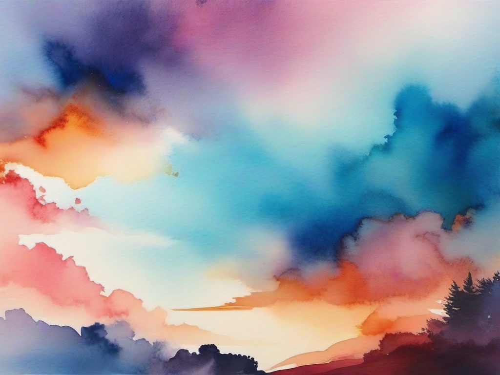 Watercolor Background Sky  ,desktop background wallpaper