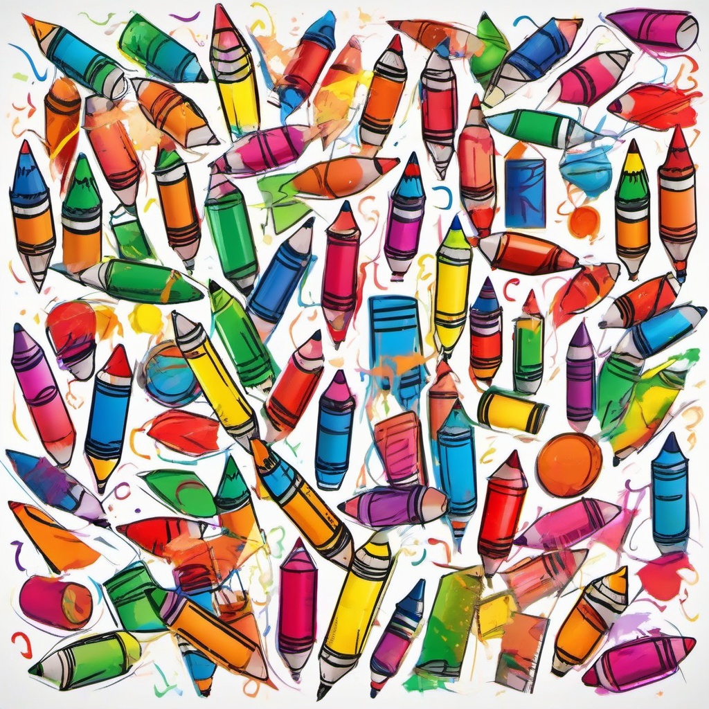 Crayon clipart - crayon scribbles on a piece of paper  