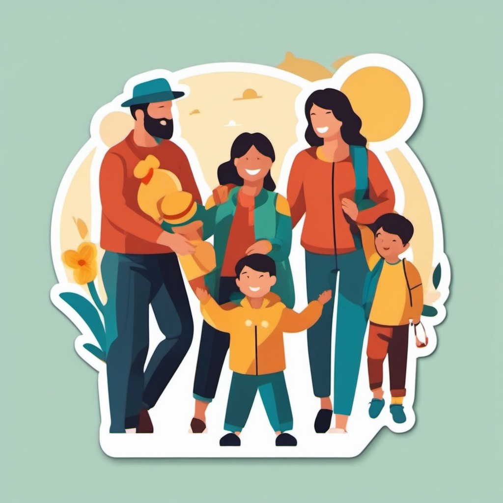 International Day of Families sticker- Family Bonding Moments, , sticker vector art, minimalist design