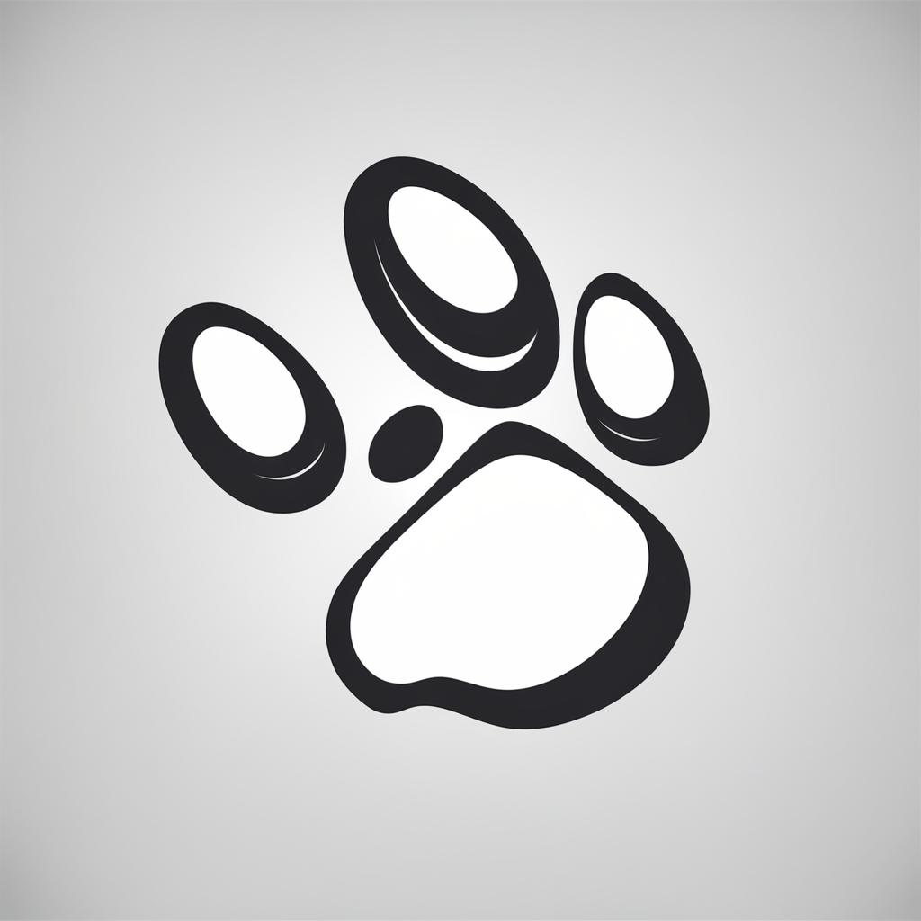 dog paw tattoo minimalist color design 