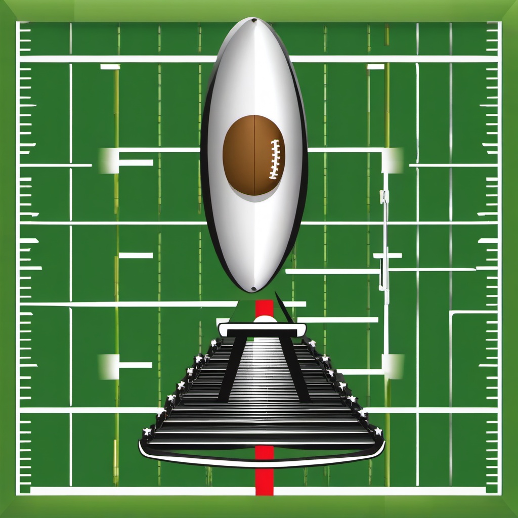 Football clipart - football kicking tee on the sideline  