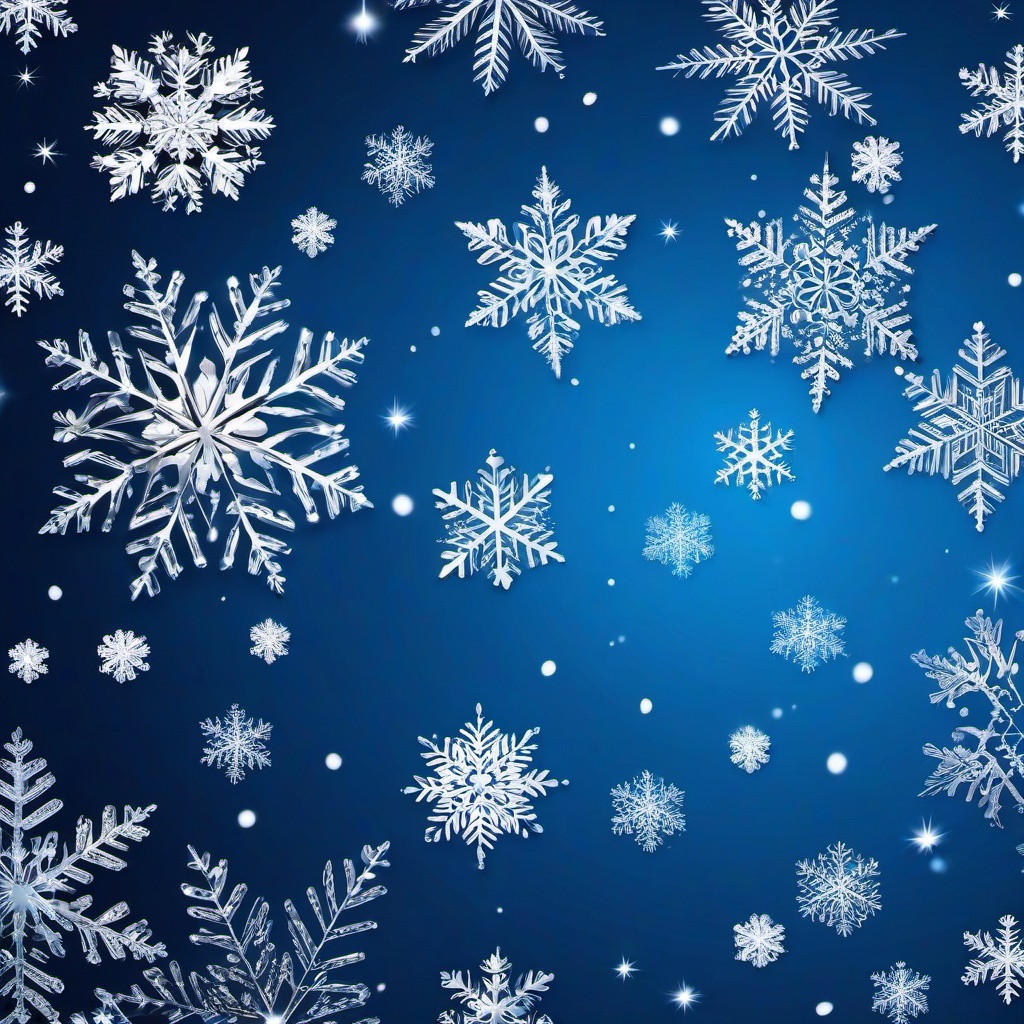 Christmas Background Wallpaper - blue background with snowflakes  