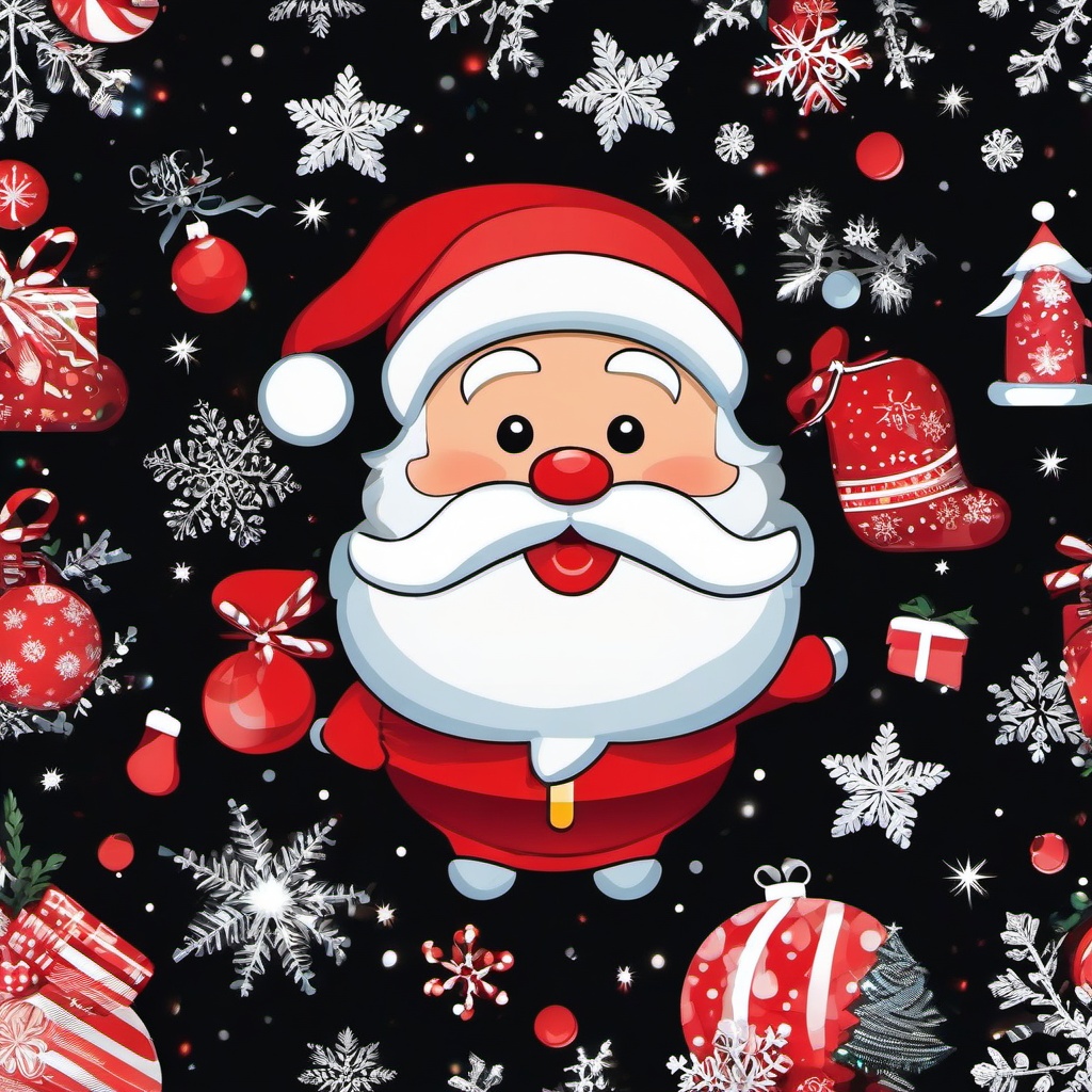 Christmas Background Wallpaper - santa claus black background  