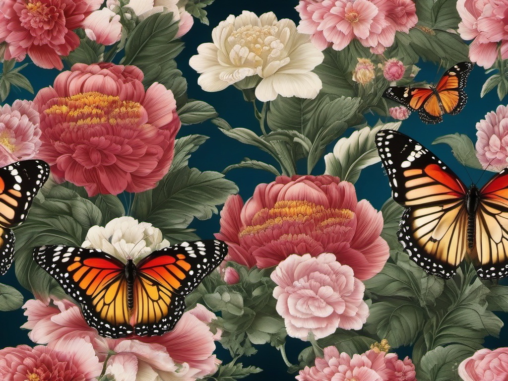 Blooming Garden Butterfly Wallpaper intricate details, patterns, wallpaper photo