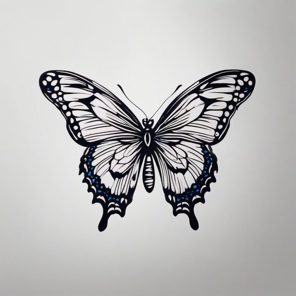 awesome butterfly tattoos  simple color tattoo,white background,minimal