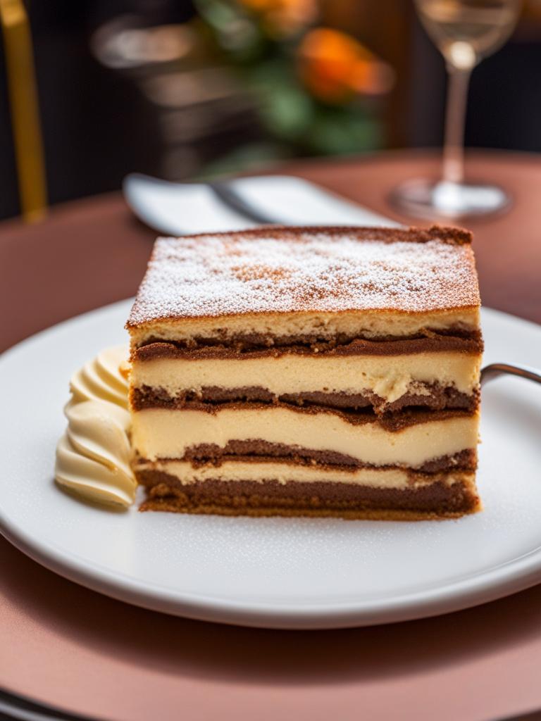 italian tiramisu, a classic dessert, devoured at a charming trattoria in florence. 