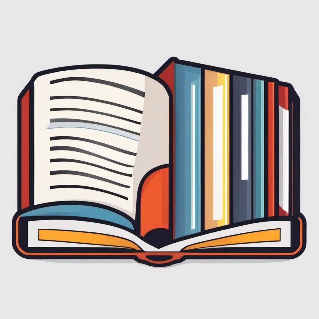 Book Clipart - Book icon representing reading and knowledge,  color vector clipart, minimal style