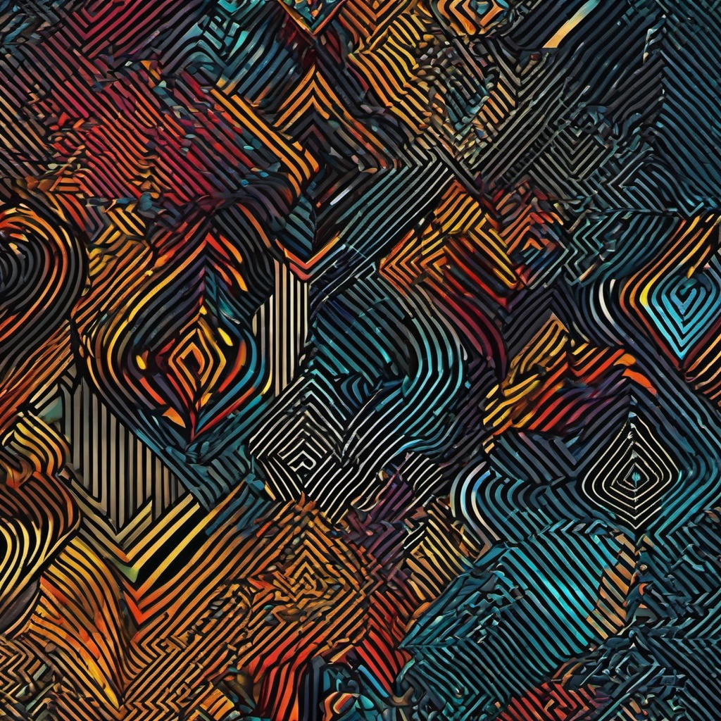 Aesthetic Computer Wallpaper - Geometric Abstraction Masterpiece  intricate patterns, splash art, wallpaper art