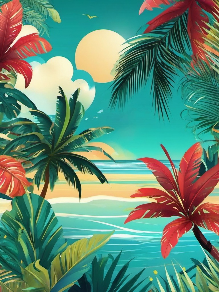 Free Wallpaper for Phone - Caribbean Paradise on Your Mobile  intricate patterns, splash art, wallpaper art