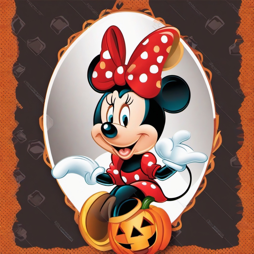 Minnie Mouse clipart - Minnie Mouse in a Halloween costume  vector clipart