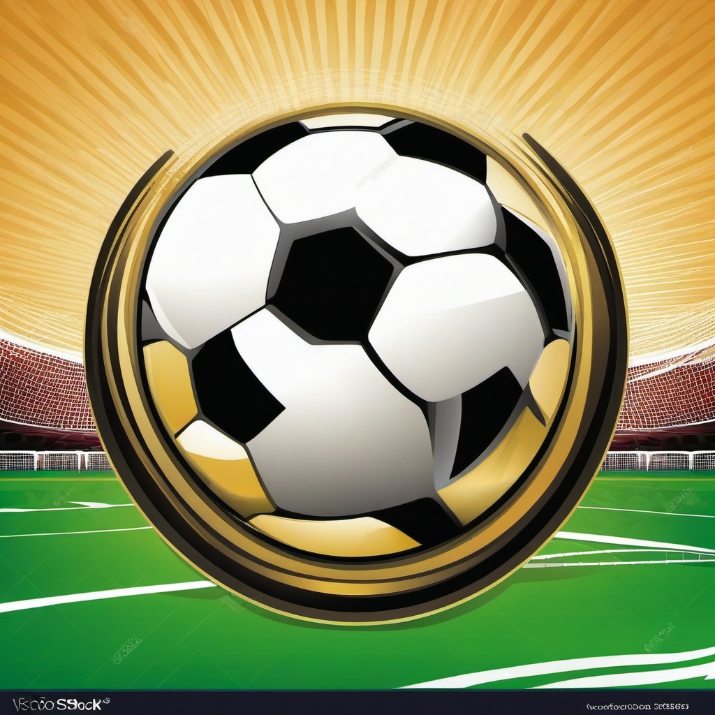 Sport clipart - soccer ball on a field  vector clipart