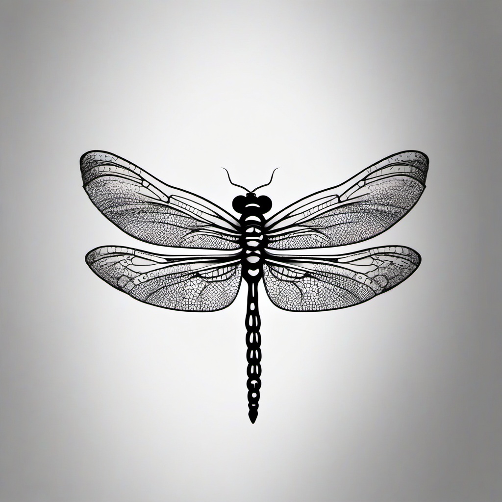 Dragonfly Tattoo Ideas for Females - Creative and feminine tattoo ideas featuring dragonflies.  simple color tattoo,minimalist,white background