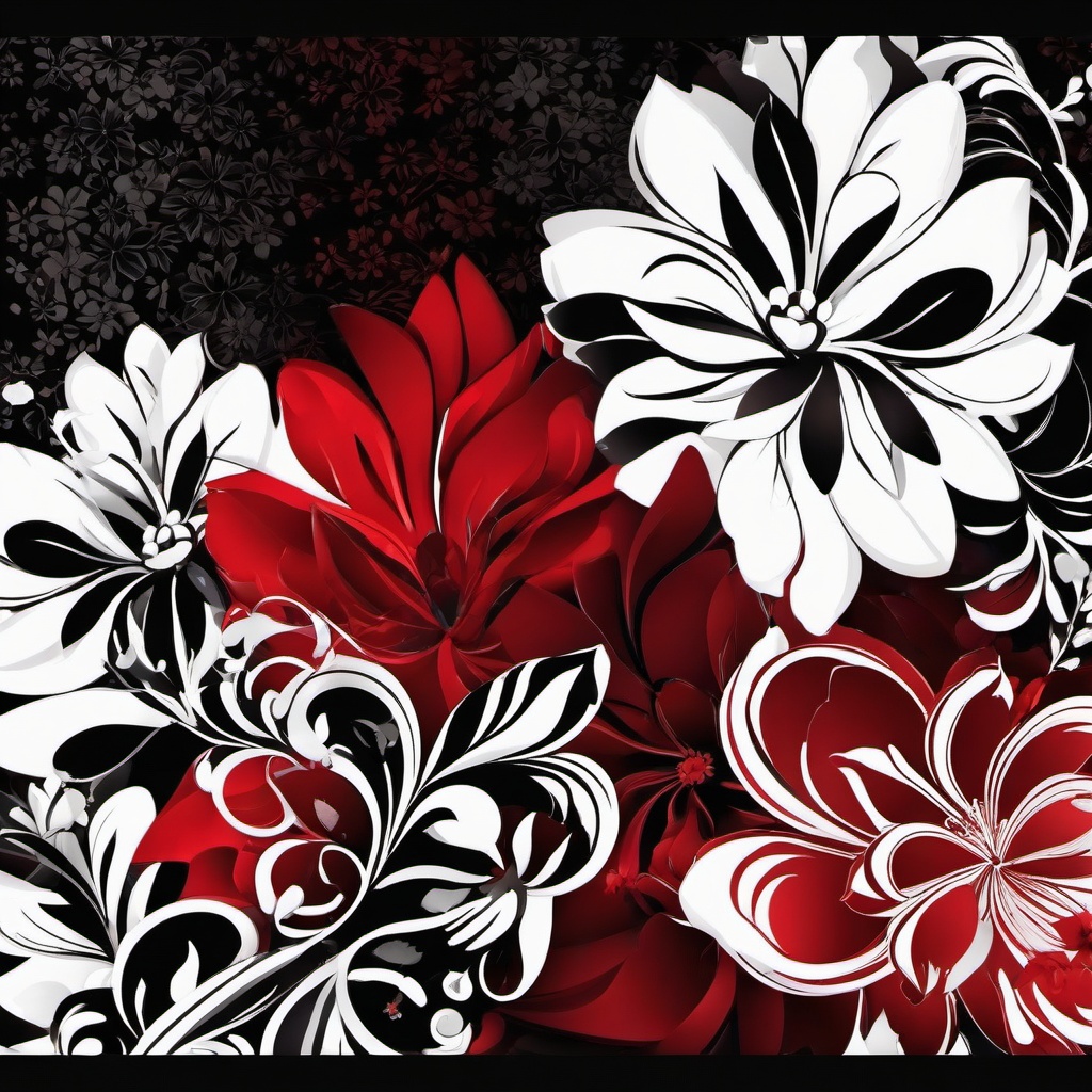 Red Background Wallpaper - black and red flower background  