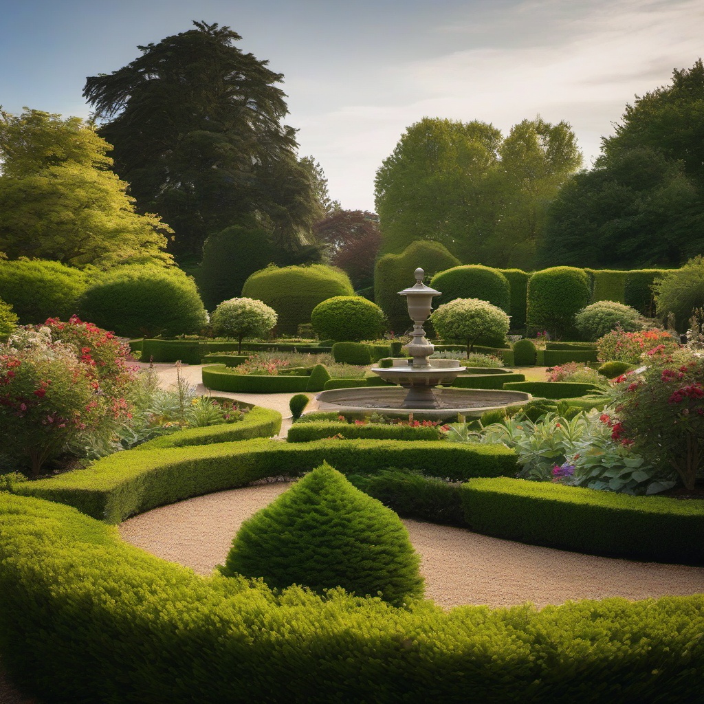 Victorian Formal Garden - Add the elegance of a Victorian formal garden to your landscape. realistic, professional photography, bokeh, natural lighting, canon lens, shot on dslr 64 megapixels sharp focus