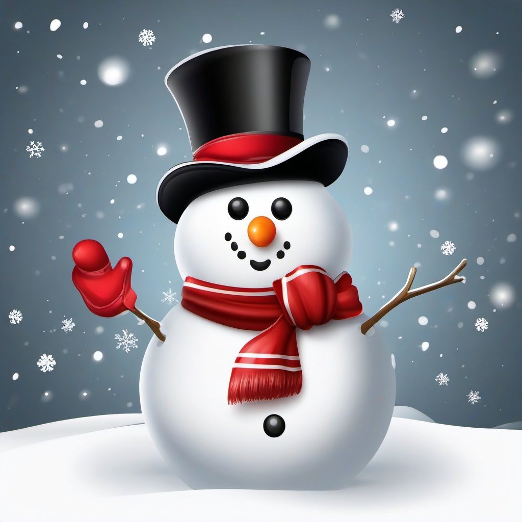 Christmas Hat PNG clipart - snowman wearing a top hat  