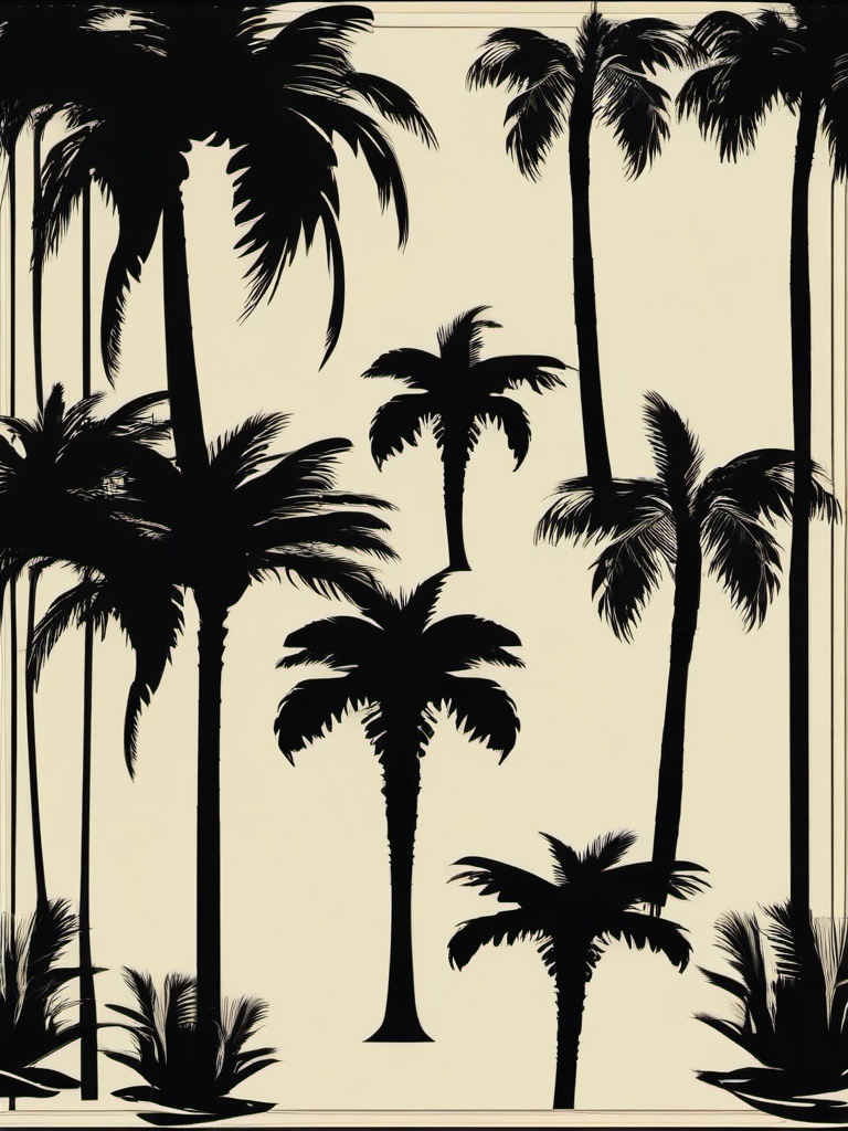 Palm Tree clipart - silhouette of a palm tree  clipart