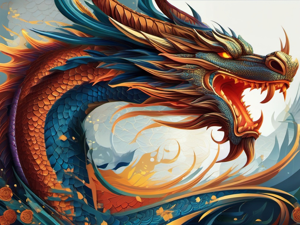 Dragon Wallpapers - Dragon Battle wallpaper, abstract art style, patterns, intricate